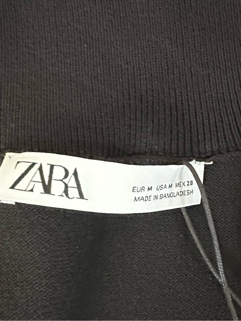Zara Black Turtleneck Sweater with Knit Mesh Sleeves medium - Picture 6 of 7
